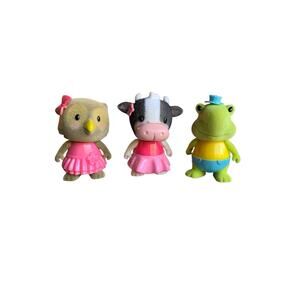 Li’l Woodzeez Bobbleez Lot Of 3 (Bobbleheads) Owl Cow Turtle